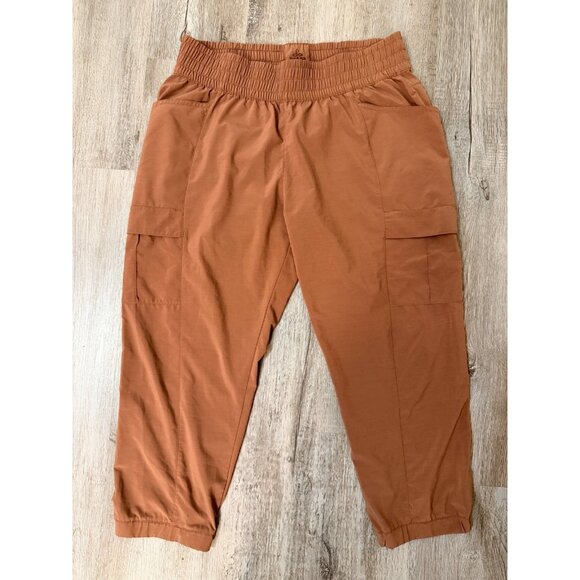 Prana Womens XL Kanab Pants Pull On Jogger Hiking Clay Orange / Mocha - Picture 1 of 7